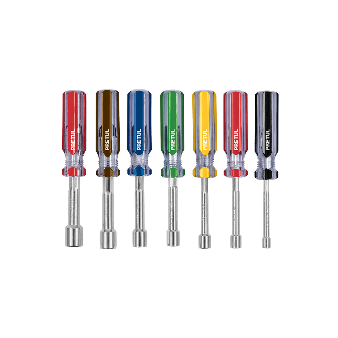 DJ-7P Juego de 7 desarmadores de caja mango de PVC, PRETUL