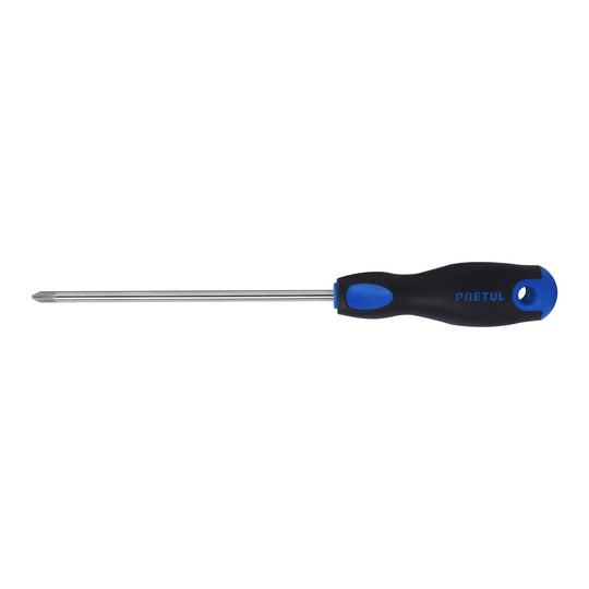 DP-1/4X6BP Desarmador de cruz 1/4" x 6" mango Comfort Grip, PRETUL