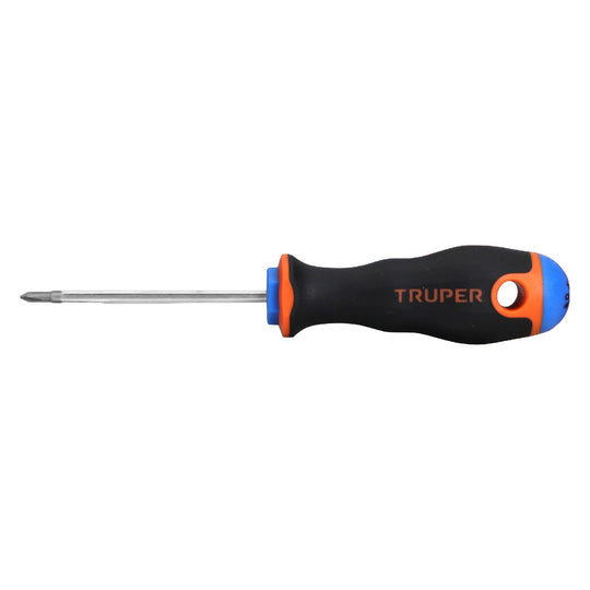 DP-1/8X2-1/2B Desarmador de cruz 1/8" x 2-1/2" mango Comfort Grip, Truper