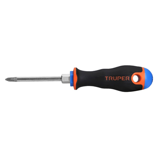 DP-3/16X3B Desarmador de cruz 3/16" x 3" mango Comfort Grip, Truper