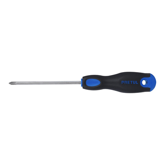 DP-3/16X4BP Desarmador de cruz 3/16" x 4" mango Comfort Grip, PRETUL