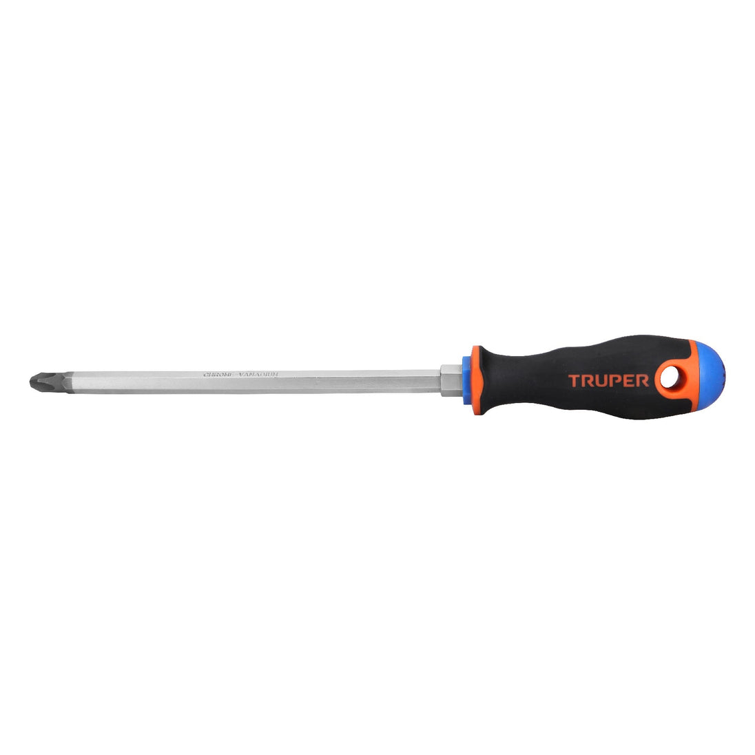 DP-3/8X8B Desarmador de cruz 3/8" x 8" mango Comfort Grip, Truper