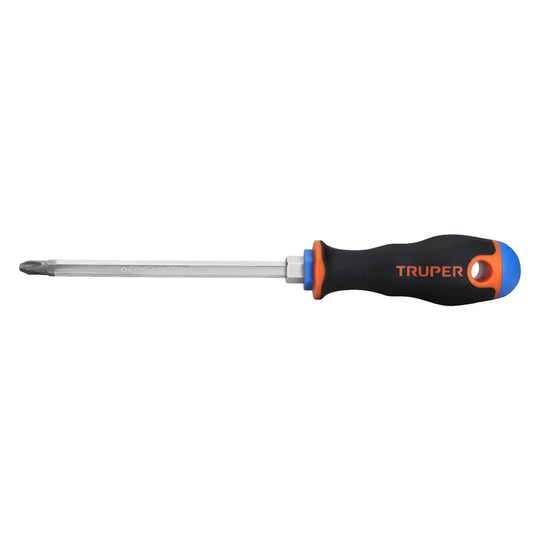 DP-5/16X6B Desarmador de cruz 5/16" x 6" mango Comfort Grip, Truper