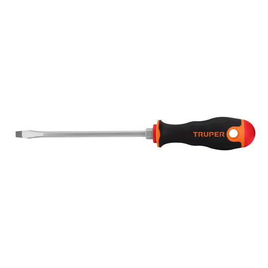 DR-1/4X6B Desarmador plano 1/4" x 6" mango Comfort Grip, Truper
