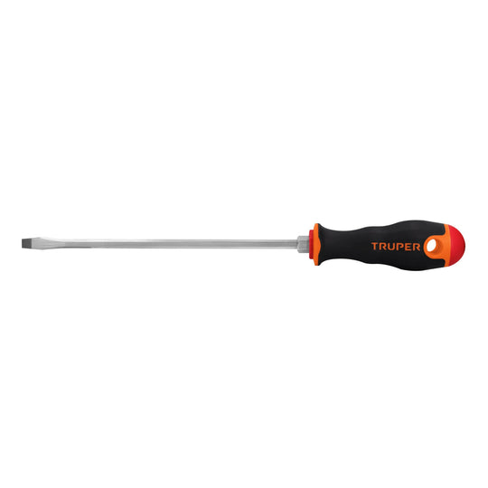 DR-1/4X8B Desarmador plano 1/4" x 8" mango Comfort Grip, Truper