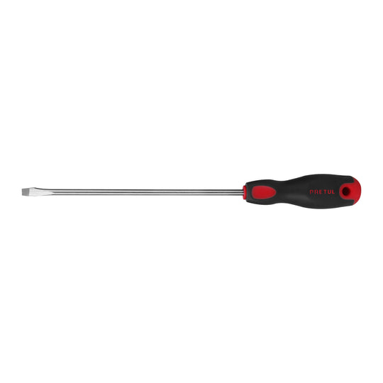 DR-1/4X8BP Desarmador plano 1/4" x 8"mango Comfort Grip, PRETUL