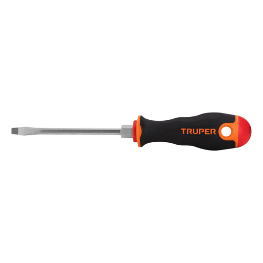 DR-3/16X4B Desarmador plano 3/16" x 4" mango Comfort Grip, Truper