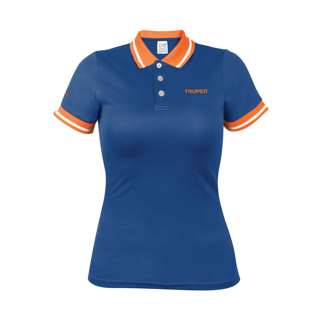 DRY-AD-C Playera polo performance para mujer, azul, CH, Truper