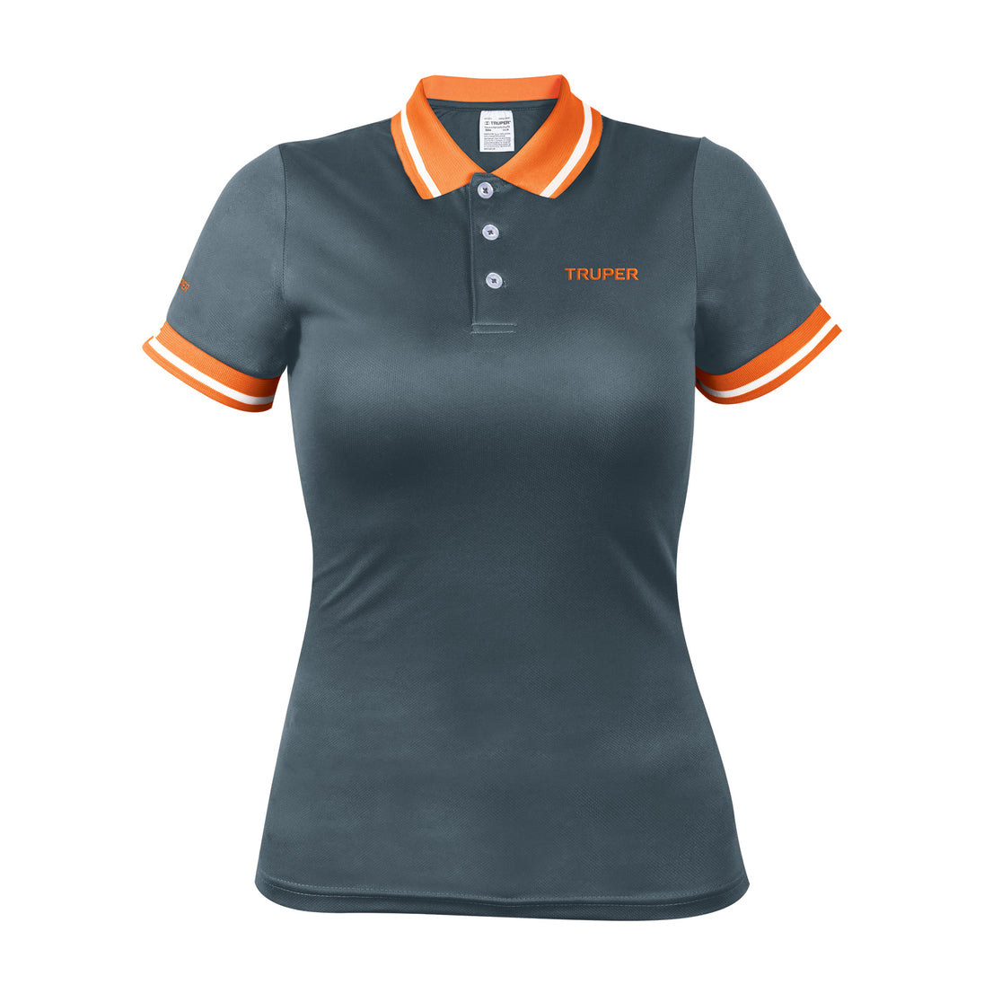 DRY-GD-M Playera polo performance para mujer, gris, M, Truper