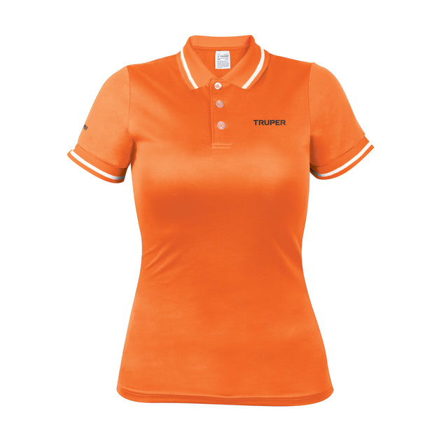 DRY-ND-G Playera polo performance para mujer, naranja, G, Truper