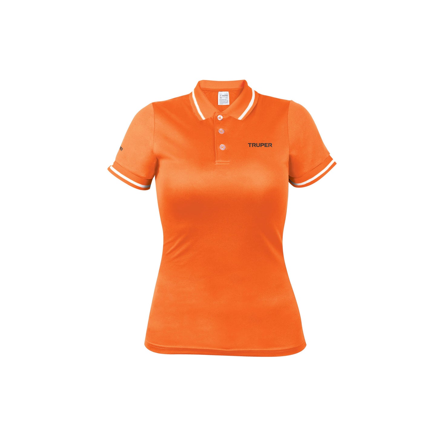 DRY-ND-M Playera polo performance para mujer, naranja, M, Truper