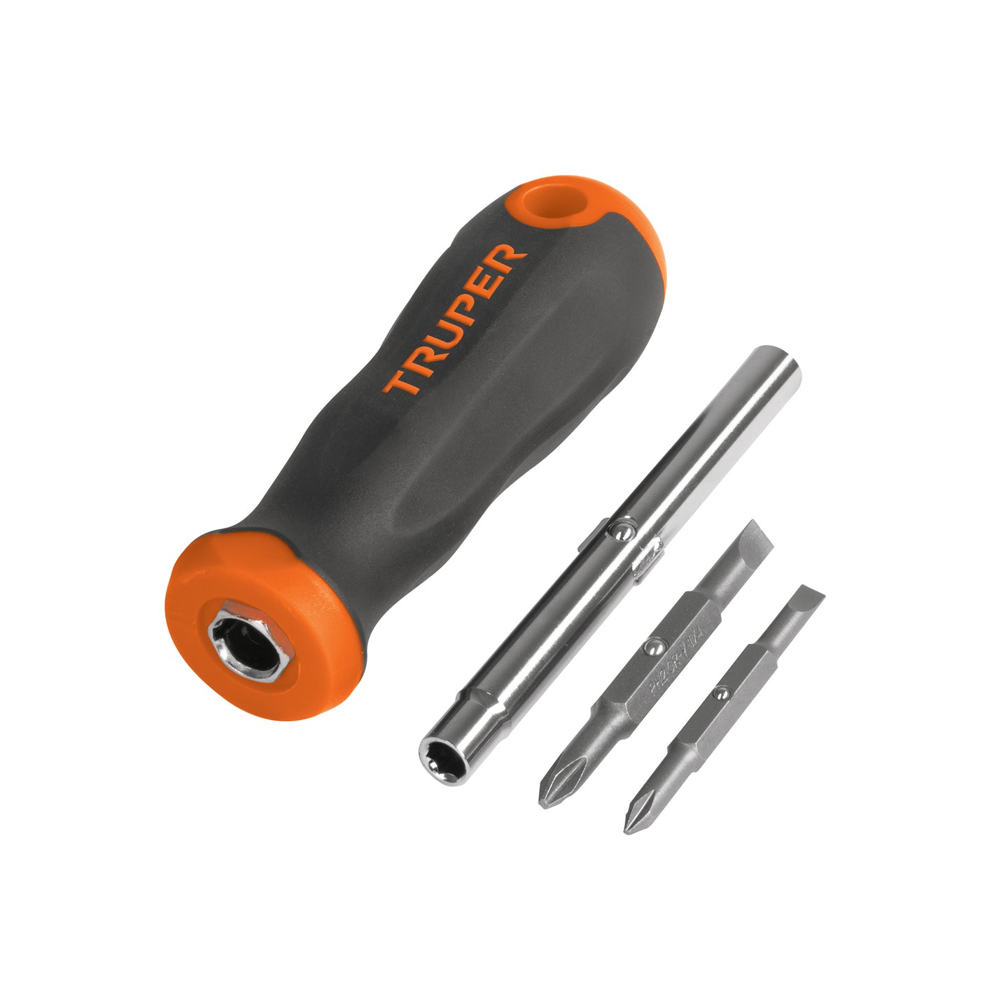 DT-4 Desarmador 2 puntas dobles y barra con 2 cajas hexagonales