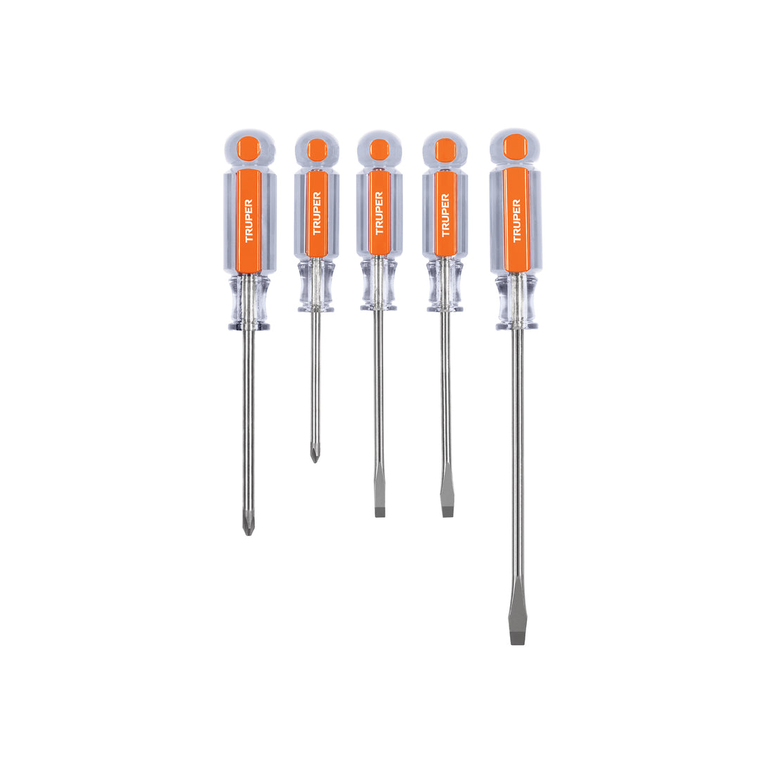 DTJ-5 Juego de 5 desarmadores mangos de acetato, Truper