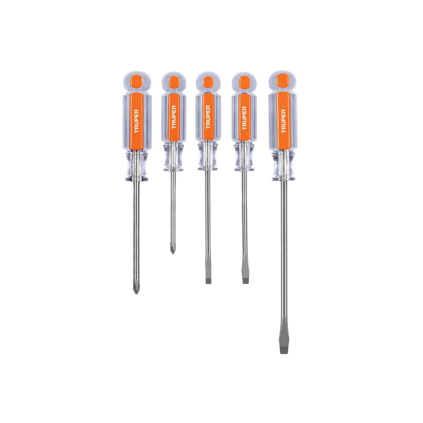 DTJ-5 Juego de 5 desarmadores mangos de acetato, Truper