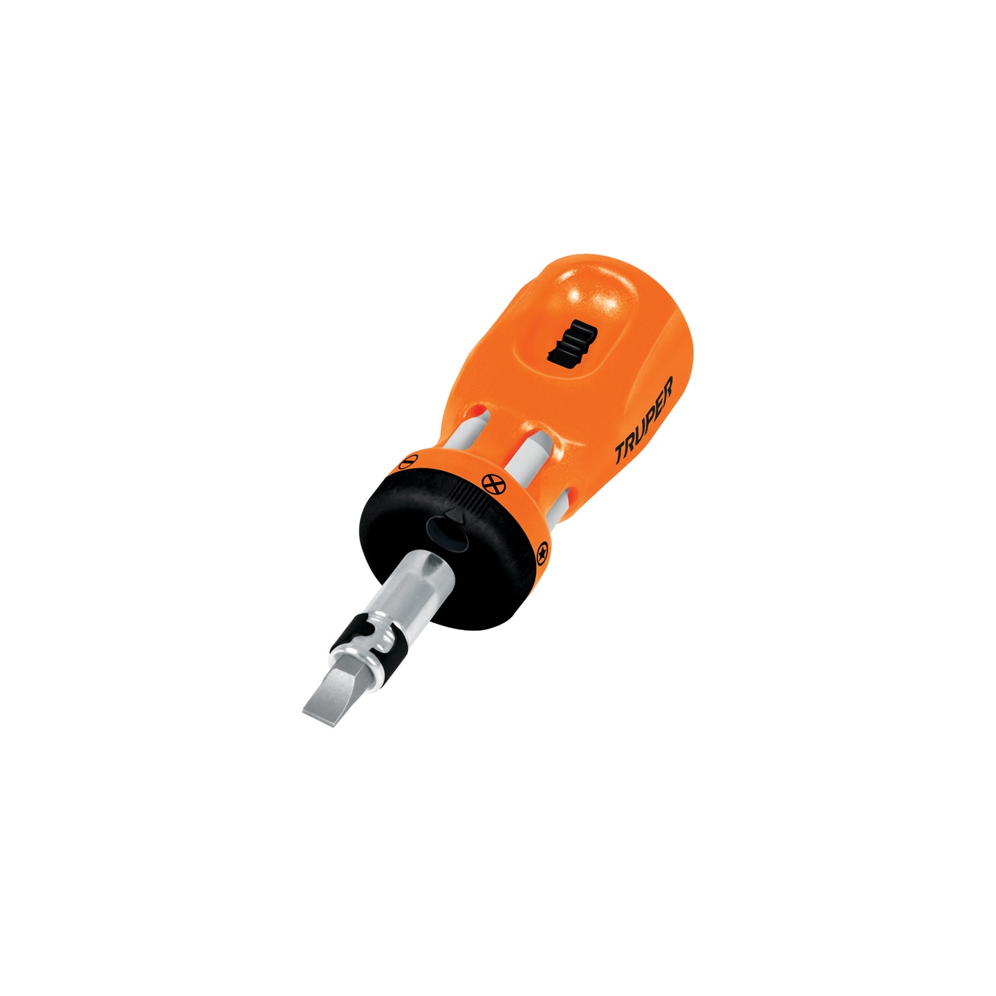 DTROM-12 Desarmador tipo trompo con matraca y 6 puntas dobles, Truper