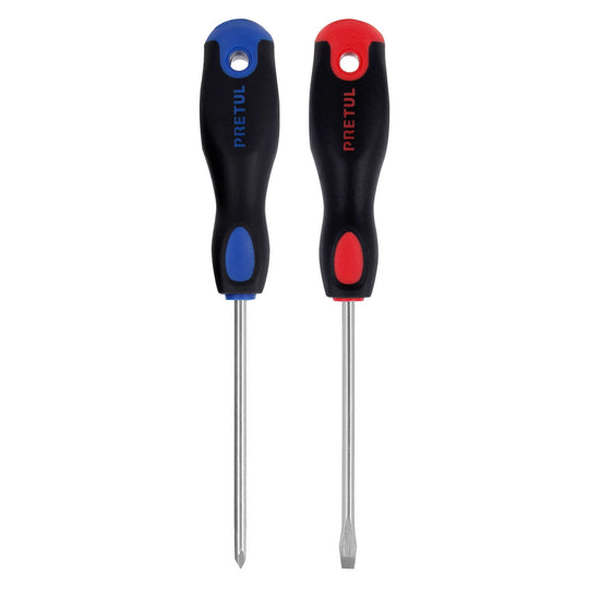 DUO-3/16X4BP Dúo de desarmadores 3/16" x 4" mango Comfort Grip, PRETUL
