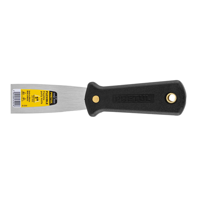 E-1F Espátula flexible 1" con mango de plástico, Pretul