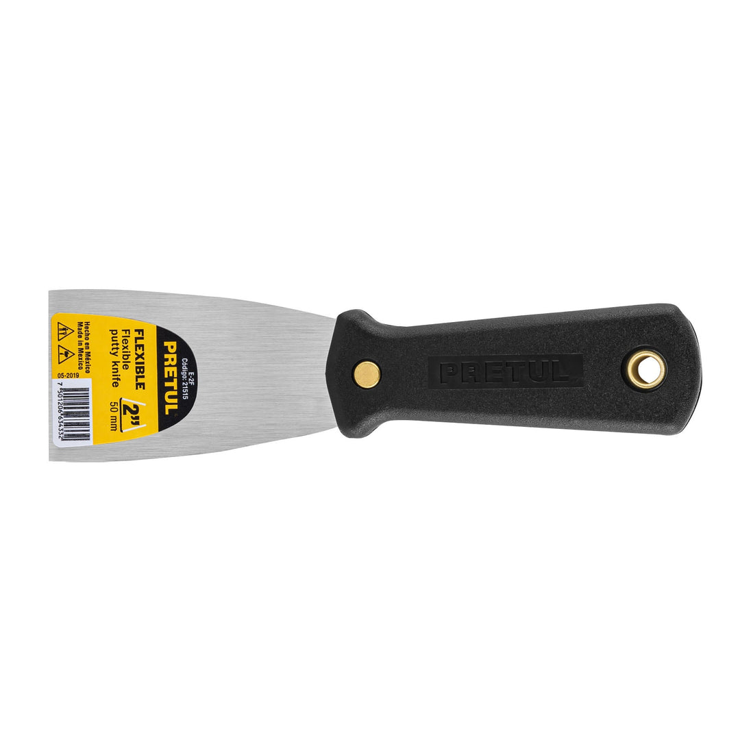 E-2F Espátula flexible 2" con mango de plástico, Pretul