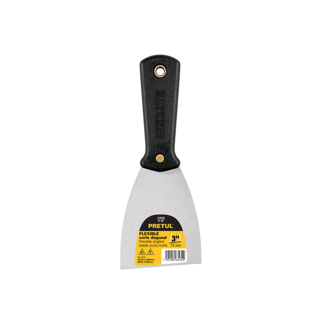 E-3F Espátula flexible 3" con mango de plástico, Pretul