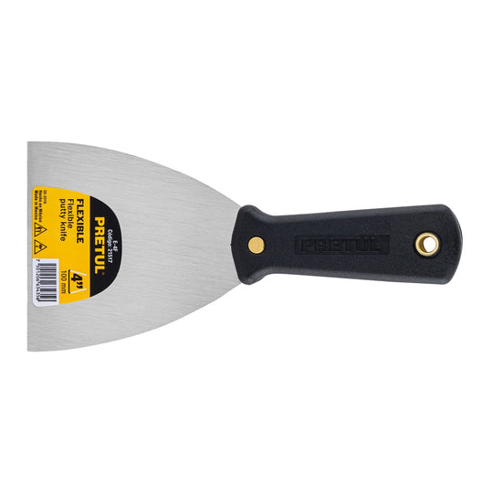 E-4F Espátula flexible 4" con mango de plástico, Pretul