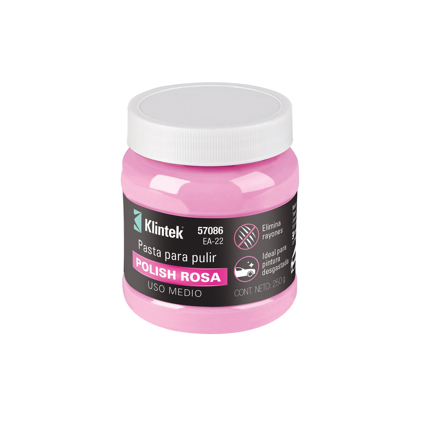 EA-22 Polish rosa en pasta para auto, 250 g, uso medio, KLINTEK