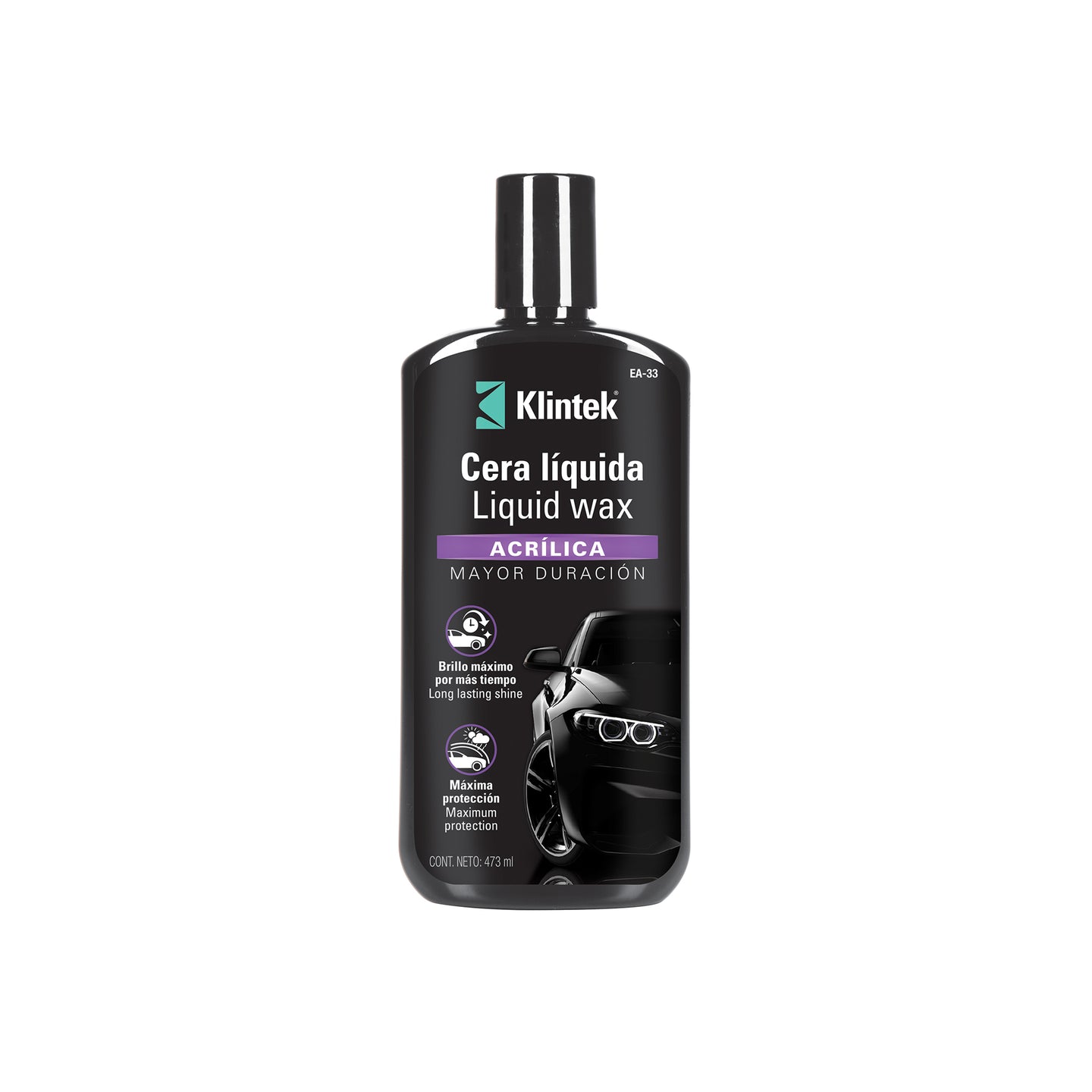 EA-33 Cera líquida acrílica para auto, 473 ml, KLINTEK
