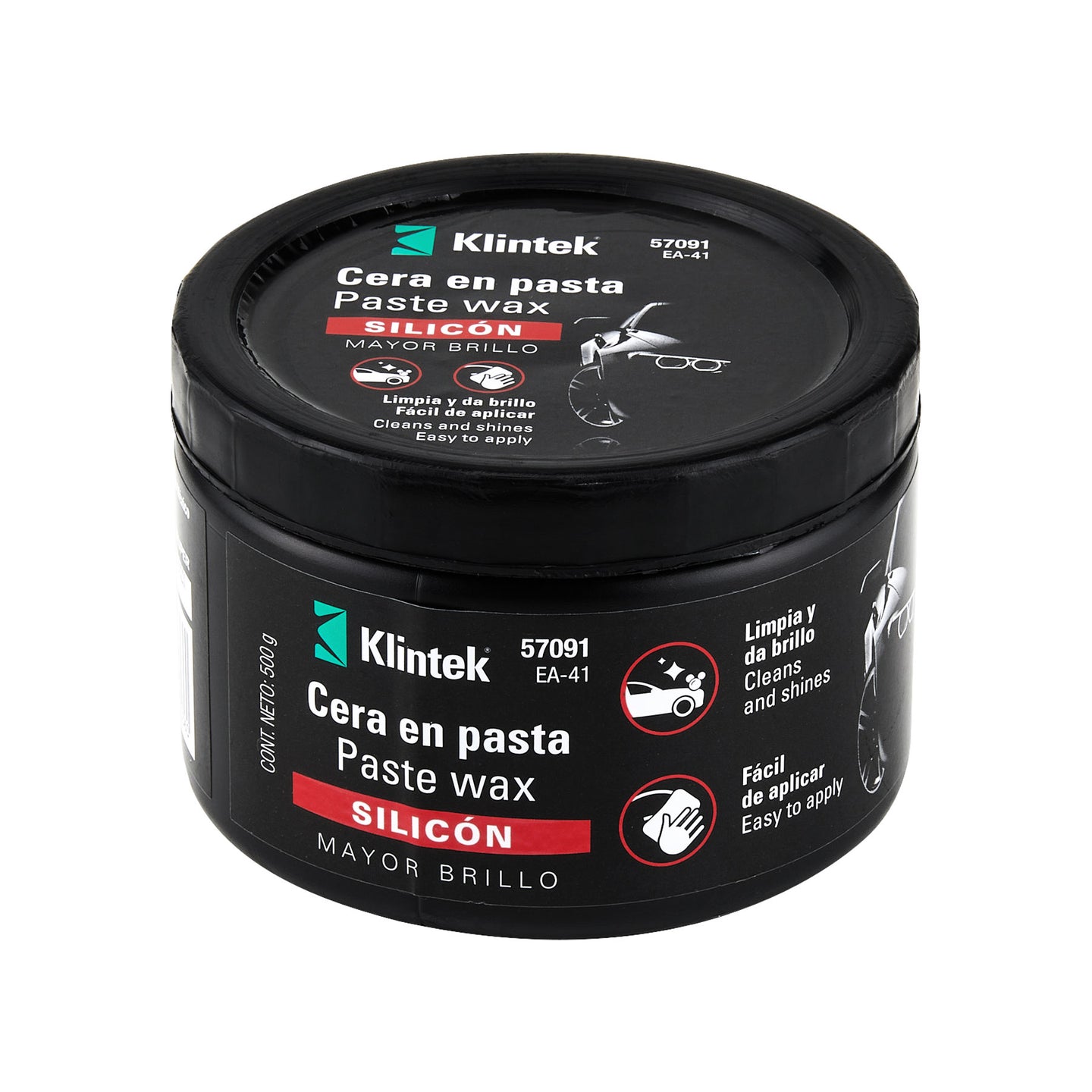 EA-41 Cera en pasta de silicón para auto, 500 g, KLINTEK