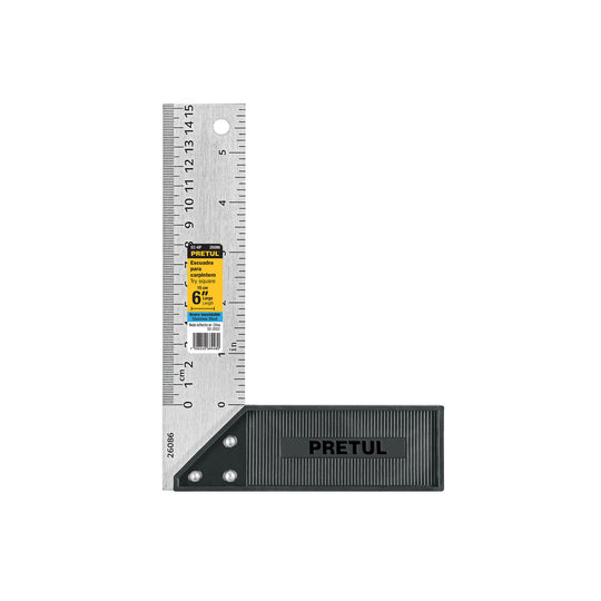 EC-6P Escuadra 6" para carpintero, Pretul