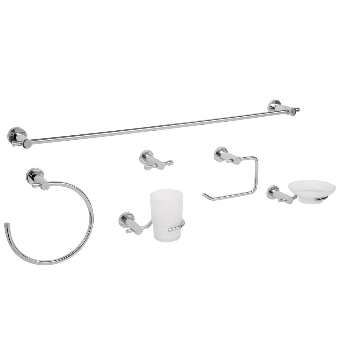 ELA-7000 Juego de 6 accesorios para baño acabado cromo, FOSET ELEMENT