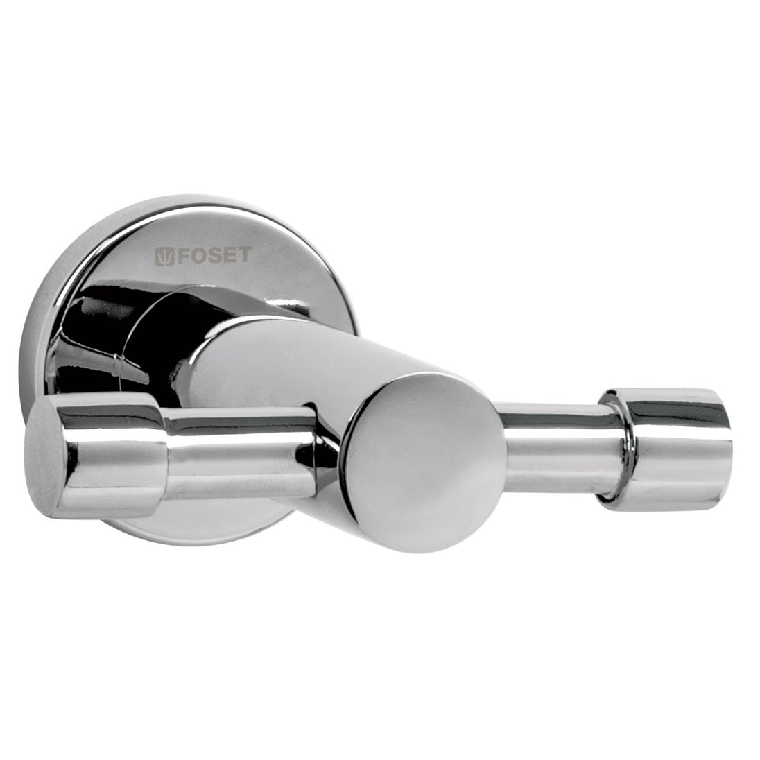 ELA-73 Gancho doble metálico cromo para toallas, FOSET ELEMENT
