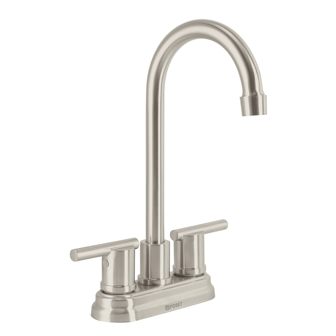 ELM-43N Mezcladora satín 4" para lavabo cuello tipo bar, ELEMENT