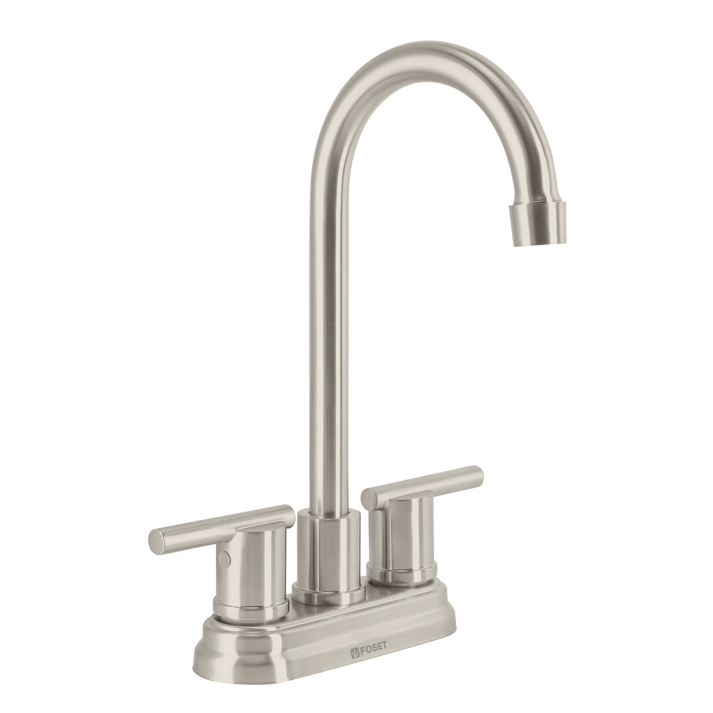 ELM-43N Mezcladora satín 4" para lavabo cuello tipo bar, ELEMENT