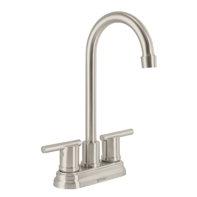 ELM-43N Mezcladora satín 4" para lavabo cuello tipo bar, ELEMENT