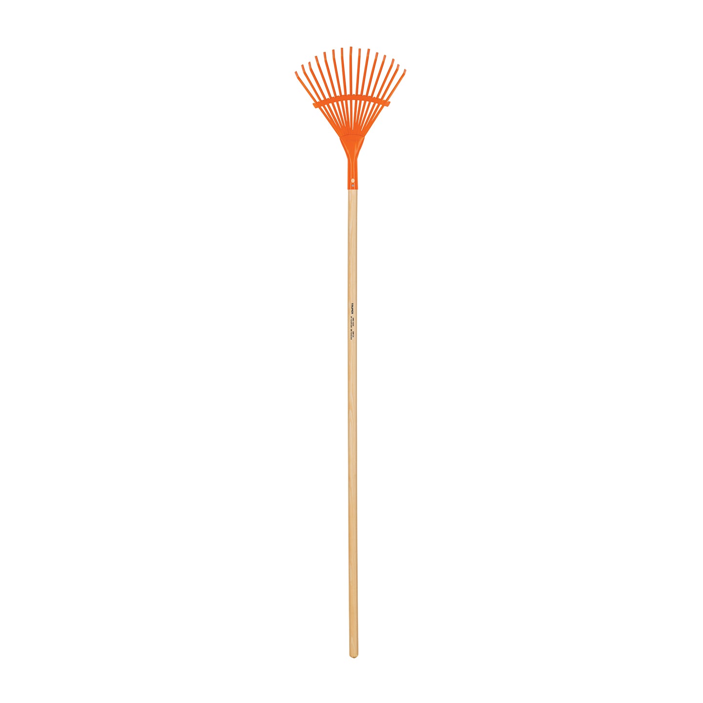 EM-15 Escoba metálica para jardín, curva, 15 dientes, mango 48"