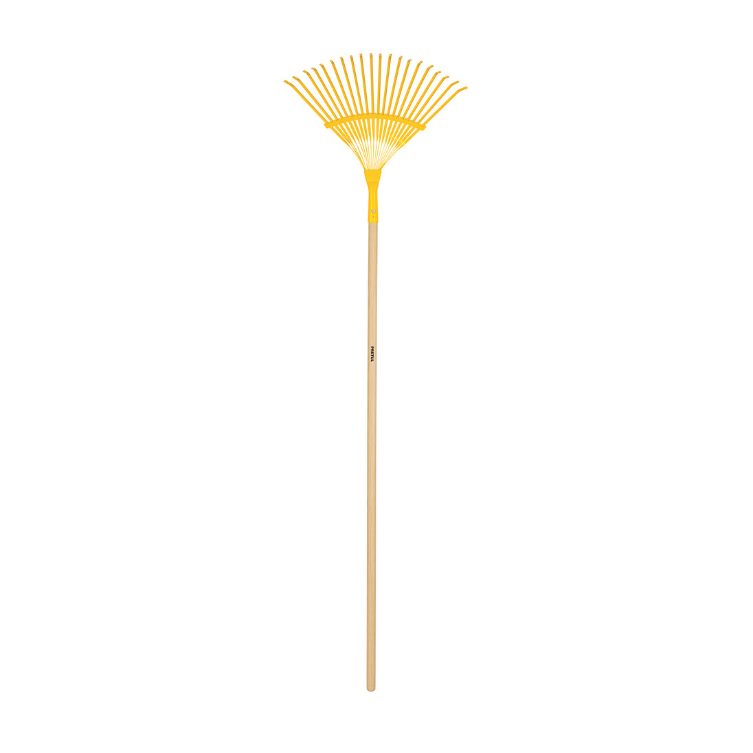 EM-20P Escoba metálica para jardín, curva, 20 dientes, mango 48"