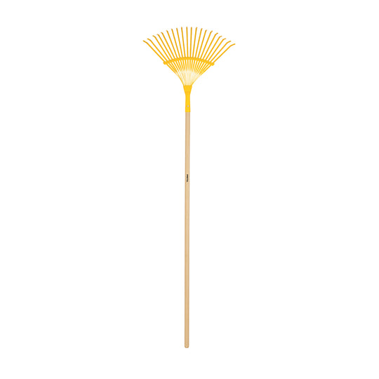 EM-20P Escoba metálica para jardín, curva, 20 dientes, mango 48"