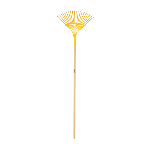 EM-20P Escoba metálica para jardín, curva, 20 dientes, mango 48"