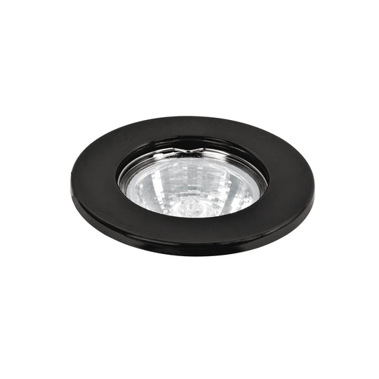 EMP-101S Luminario redondo negro spot fijo, lámpara no incluida