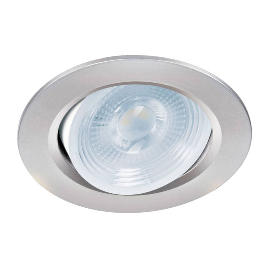 EMP-105L Luminario LED empotrable 5W 6500K, redondo, cromo, VOLTECK