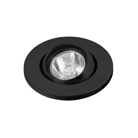 EMP-107S Luminario redondo negro spot esférico, lámpara no incluida