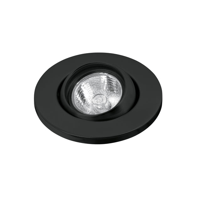 EMP-107S Luminario redondo negro spot esférico, lámpara no incluida