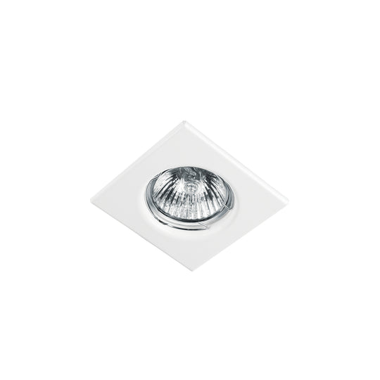 EMP-110S Luminario cuadrado blanco spot fijo, lámpara no incluida