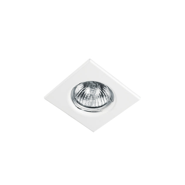 EMP-110S Luminario cuadrado blanco spot fijo, lámpara no incluida