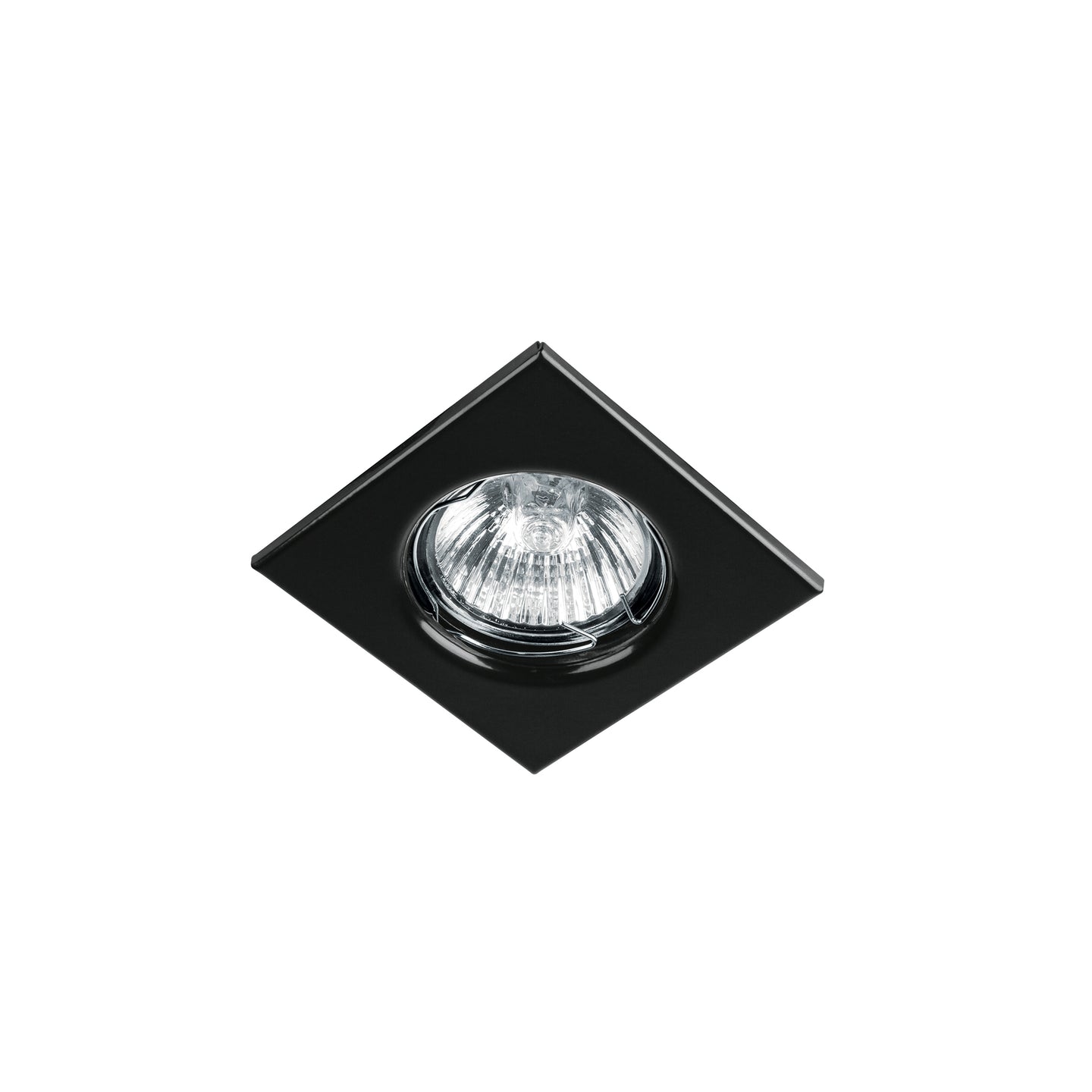 EMP-111S Luminario cuadrado negro spot fijo, lámpara no incluida