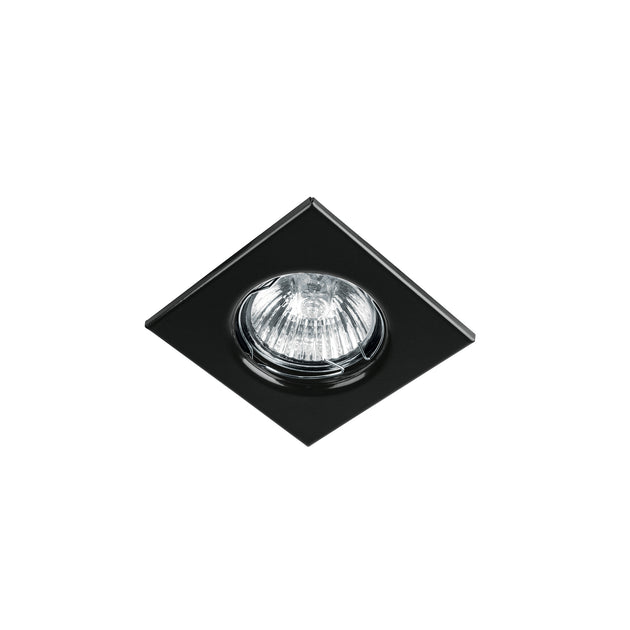 EMP-111S Luminario cuadrado negro spot fijo, lámpara no incluida