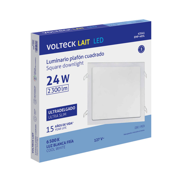Luminaria LED Ultra Delgado 2300lm 6500K Volteck EMP-403L