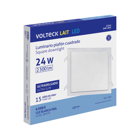 Luminaria LED Ultra Delgado 2300lm 6500K Volteck EMP-403L