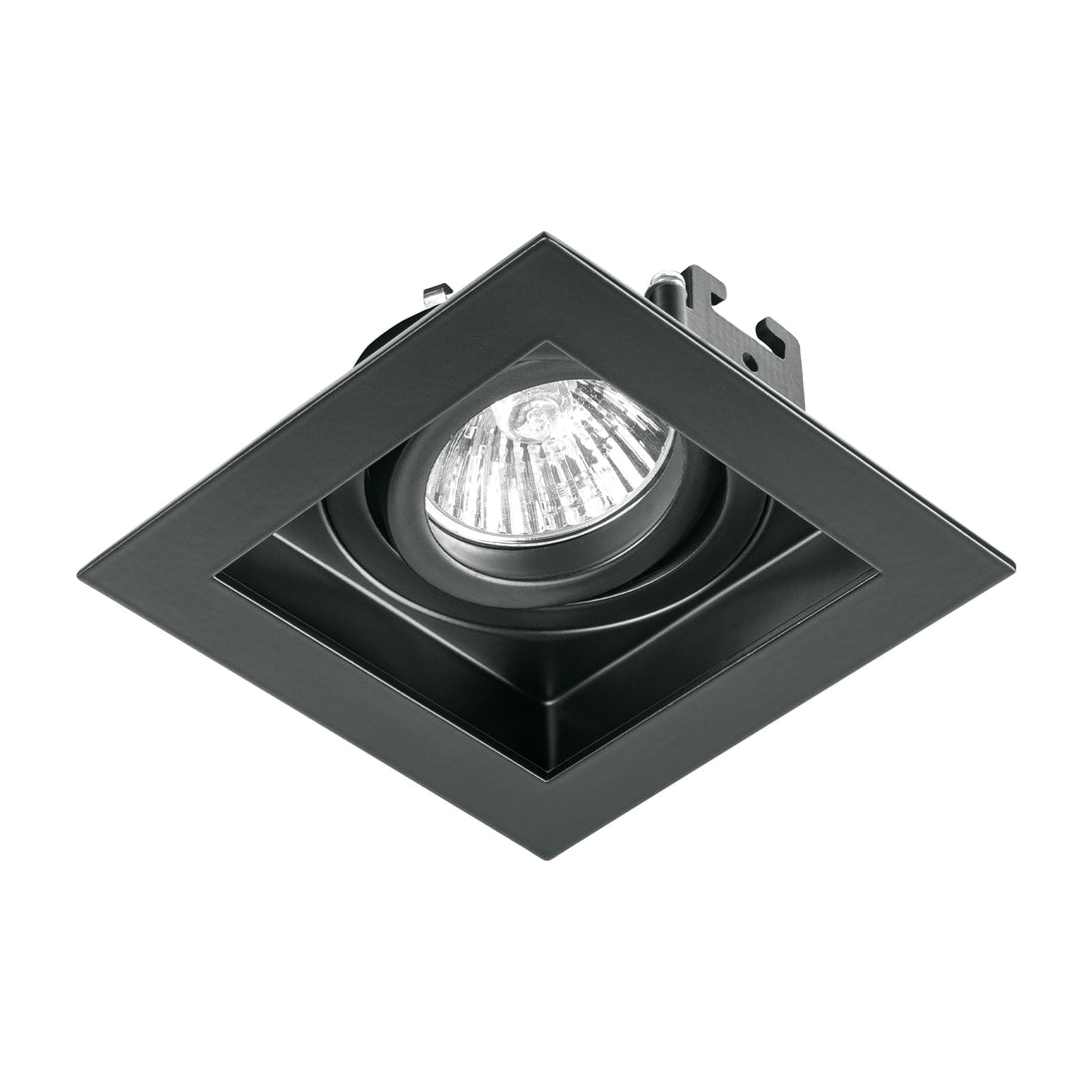 EMP-711S Luminario empotrable con 1 spot dirigible, negro, VOLTECK