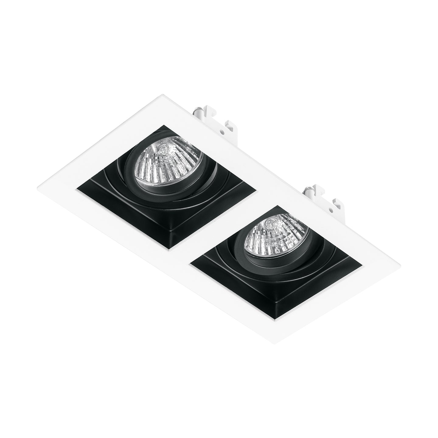EMP-720S Luminario empotrable con 2 spots dirigibles, blanco, VOLTECK