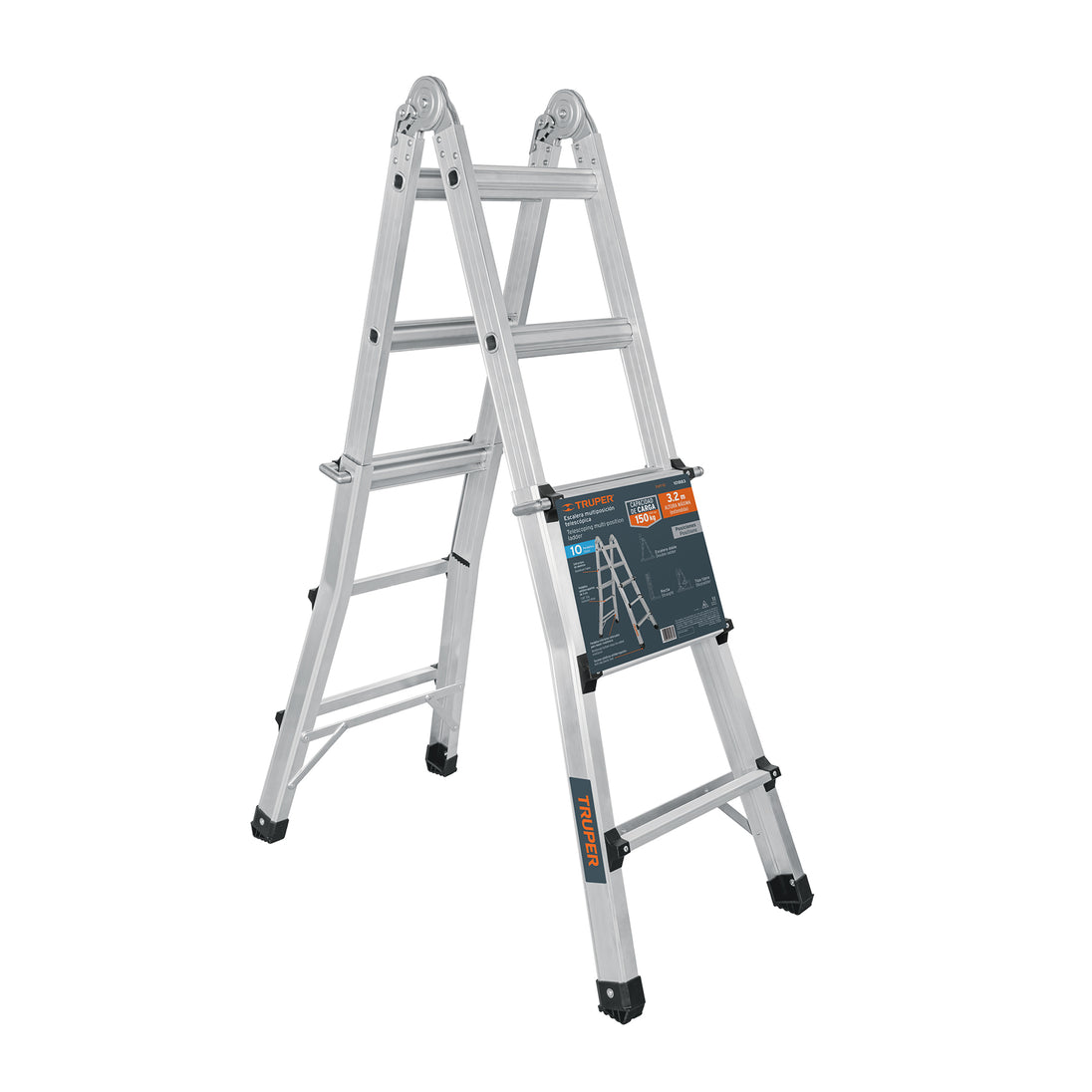 EMT-10 Multiescalera telescópica, 3.2 m, capacidad de carga 150 kg
